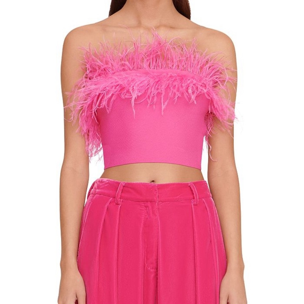 Staud Nellie Top in Shocking Pink